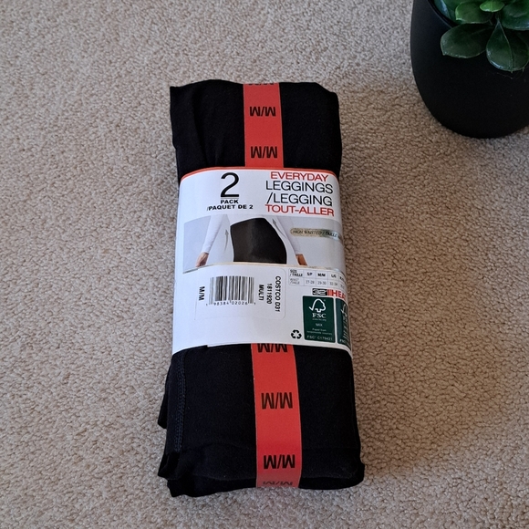 32° Degrees Heat Leggings 2 Pack Womens Size Medium Black Stretch Pants New! - Picture 9 of 11